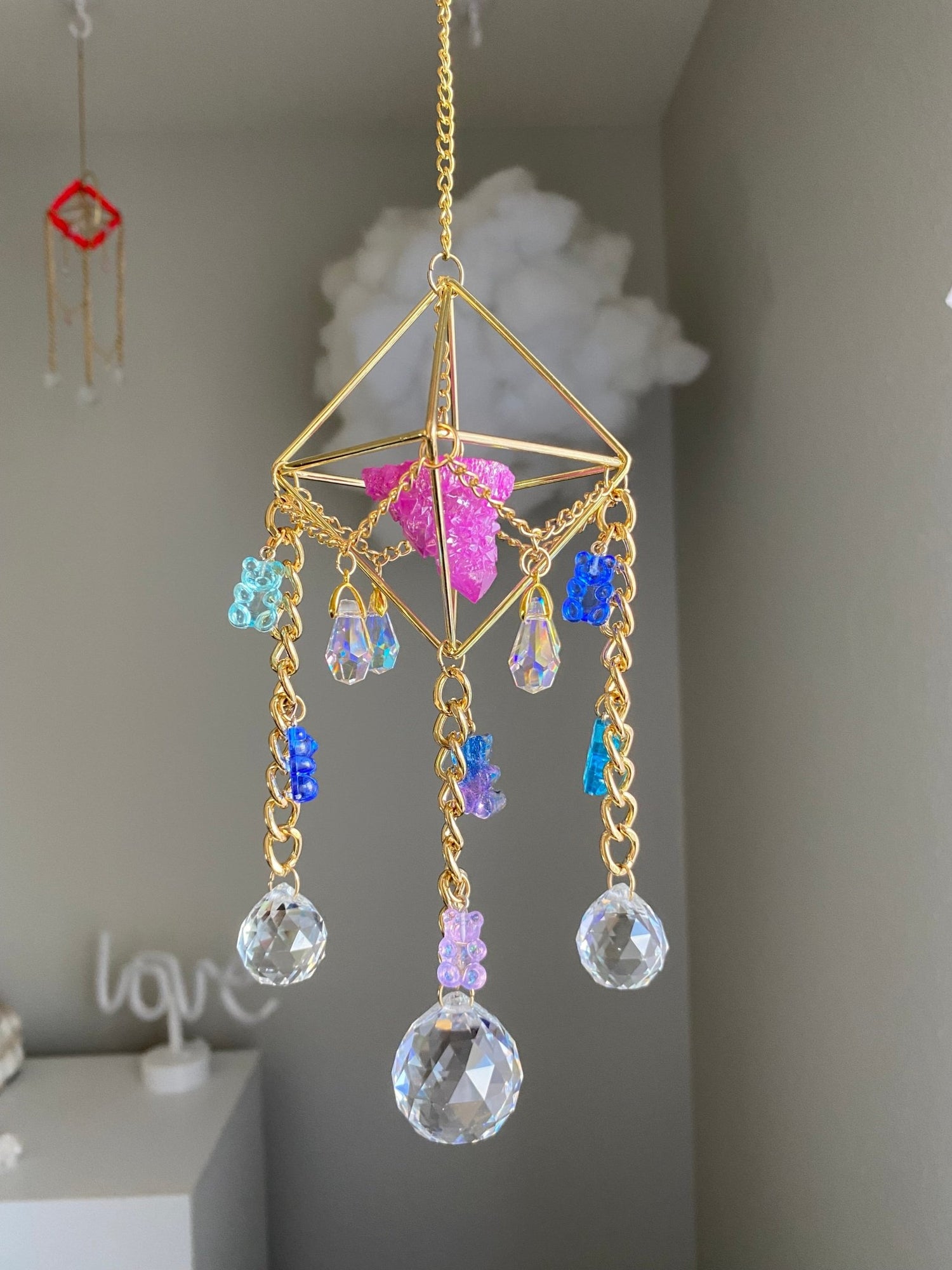 Purple Quartz Cluster Sun Catcher - catchandreflect